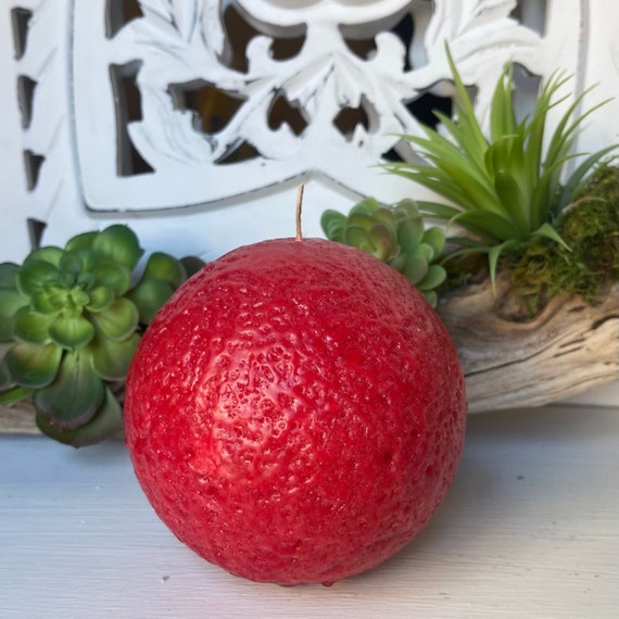Mini Red Sphere (Ball) Candle
