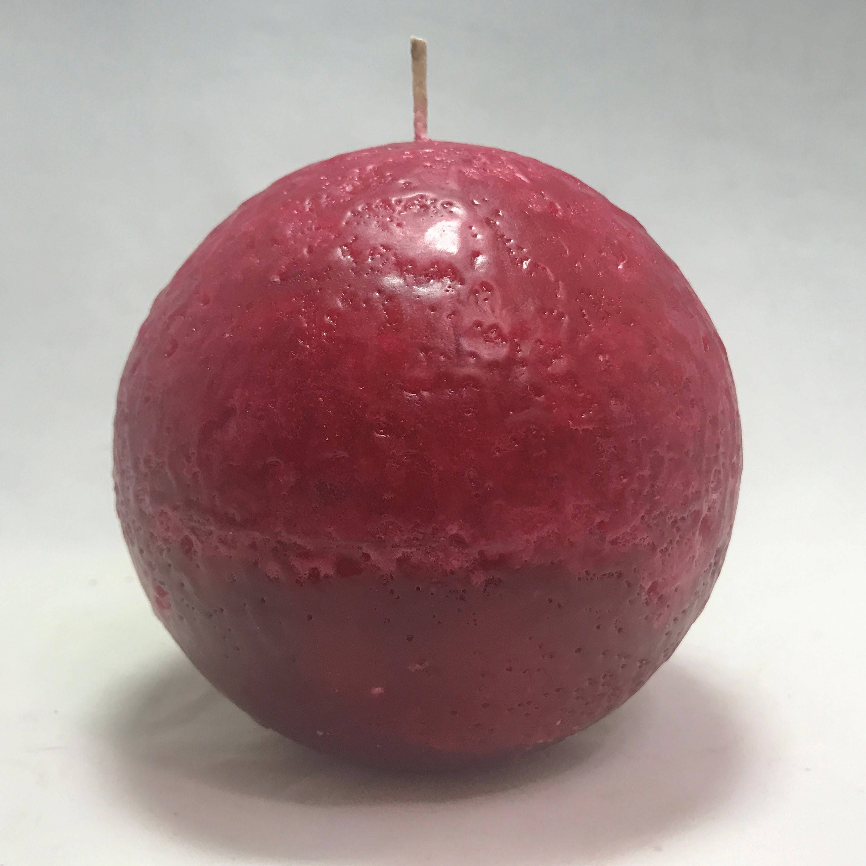 Large Dark Red Sphere (Ball) Candle