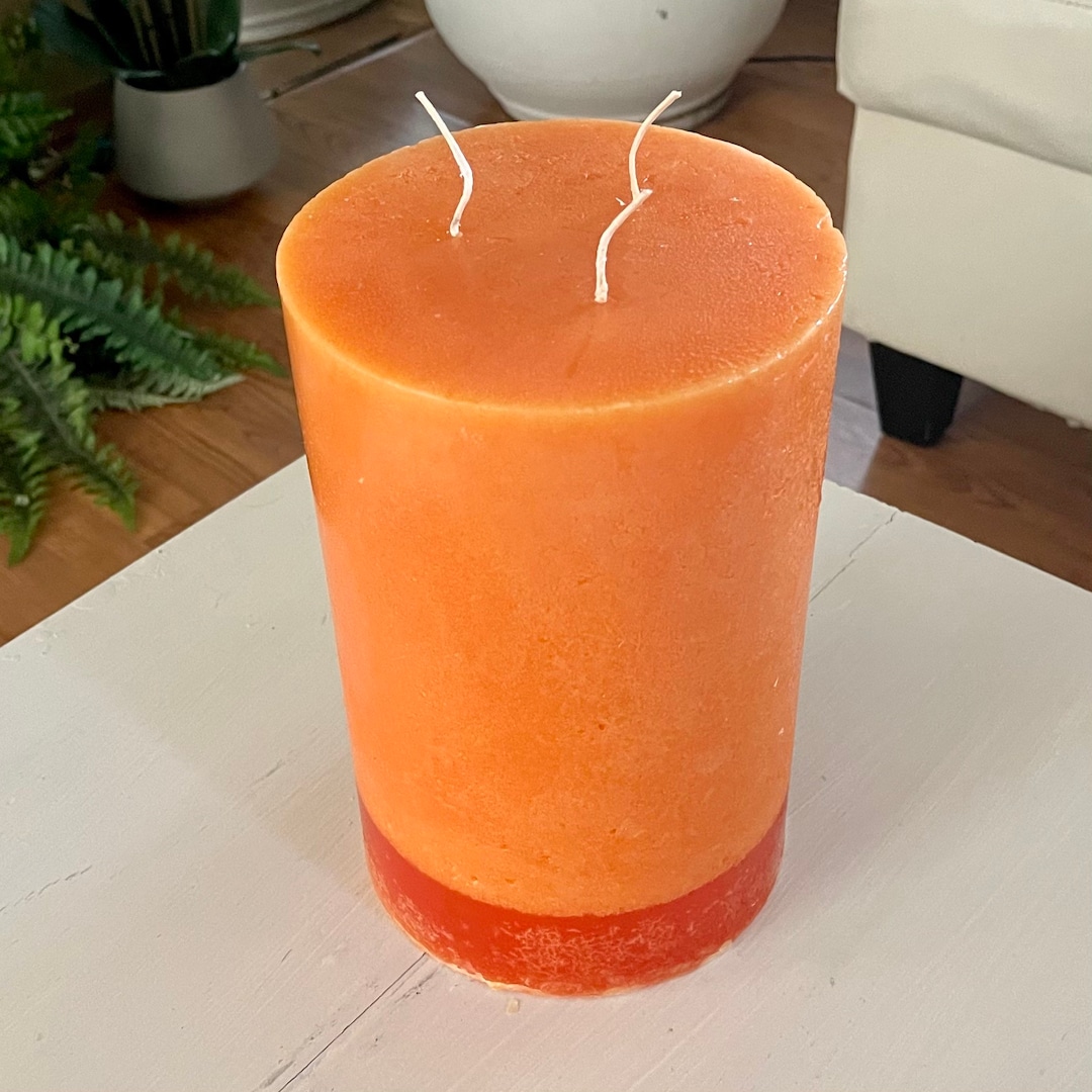 9.5 Inch Large Three Wick Pillar Candle Etsy
