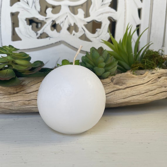 Mini White Sphere (Ball) Candle