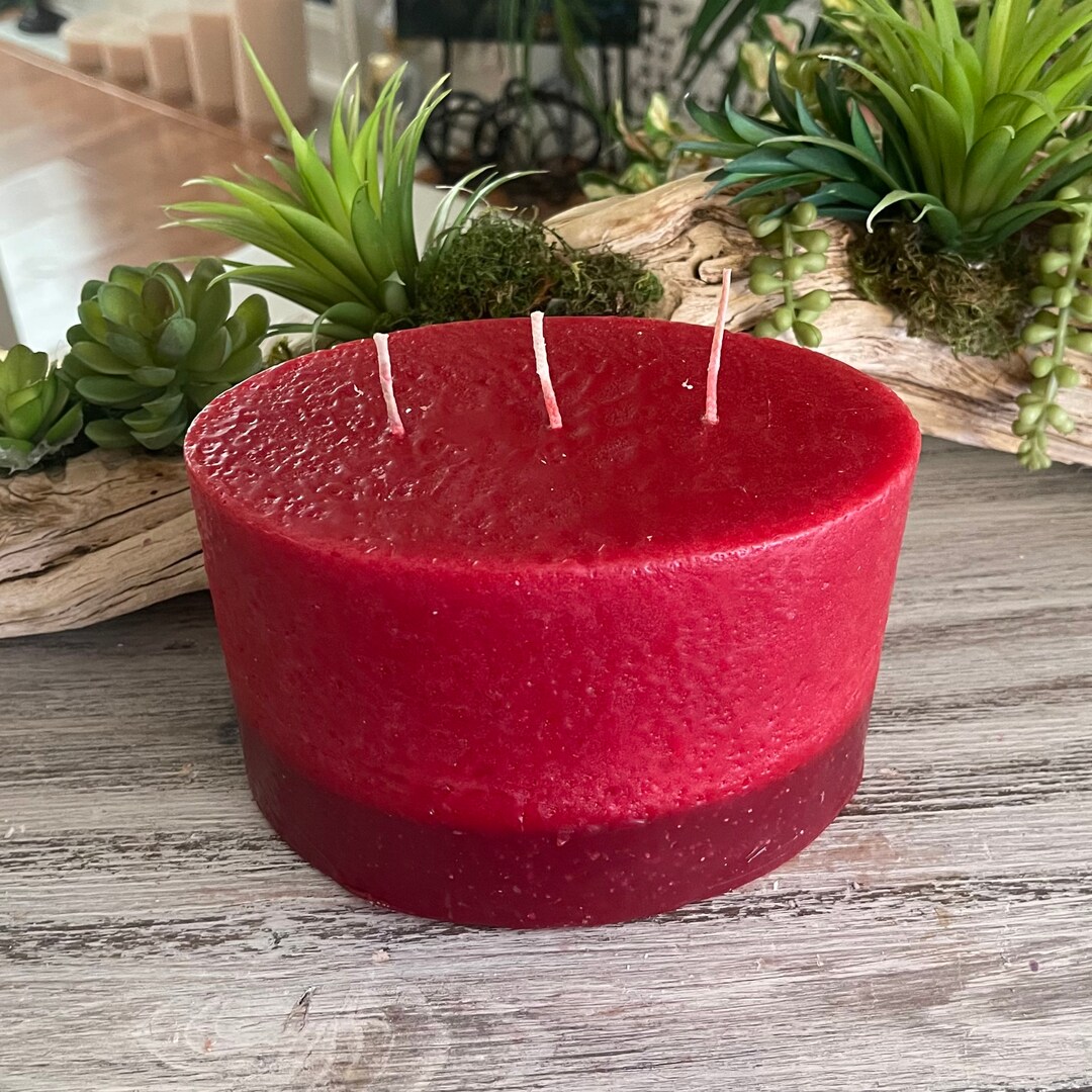 Oval Three Wick Pillar Candle Etsy