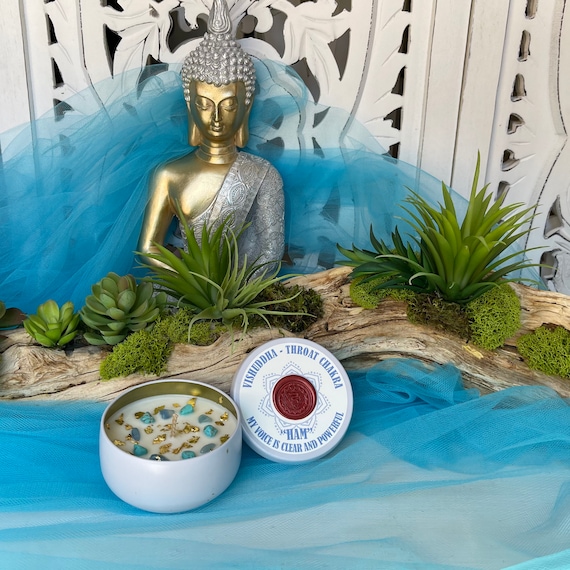 Vishuddha- Throat Chakra Soy Candle - 8 ounces