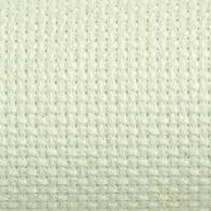 Tela Aida color crema para punto de cruz de 14 agujeros, vendida por metro, 108 cm de ancho / 43 pulgadas de ancho