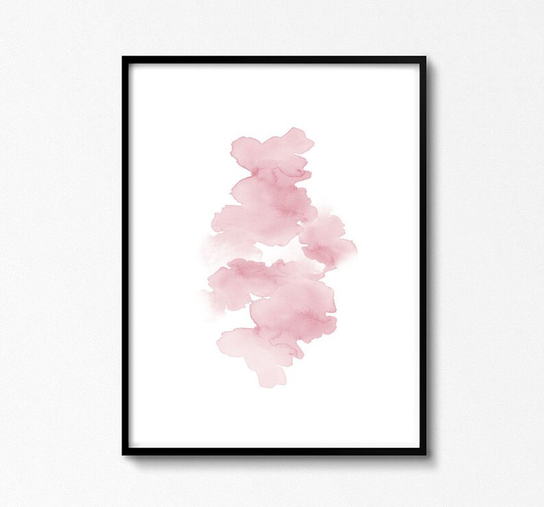 Pink Abstract Art Pink Wall Art Abstract Prints Pastel Wall Etsy