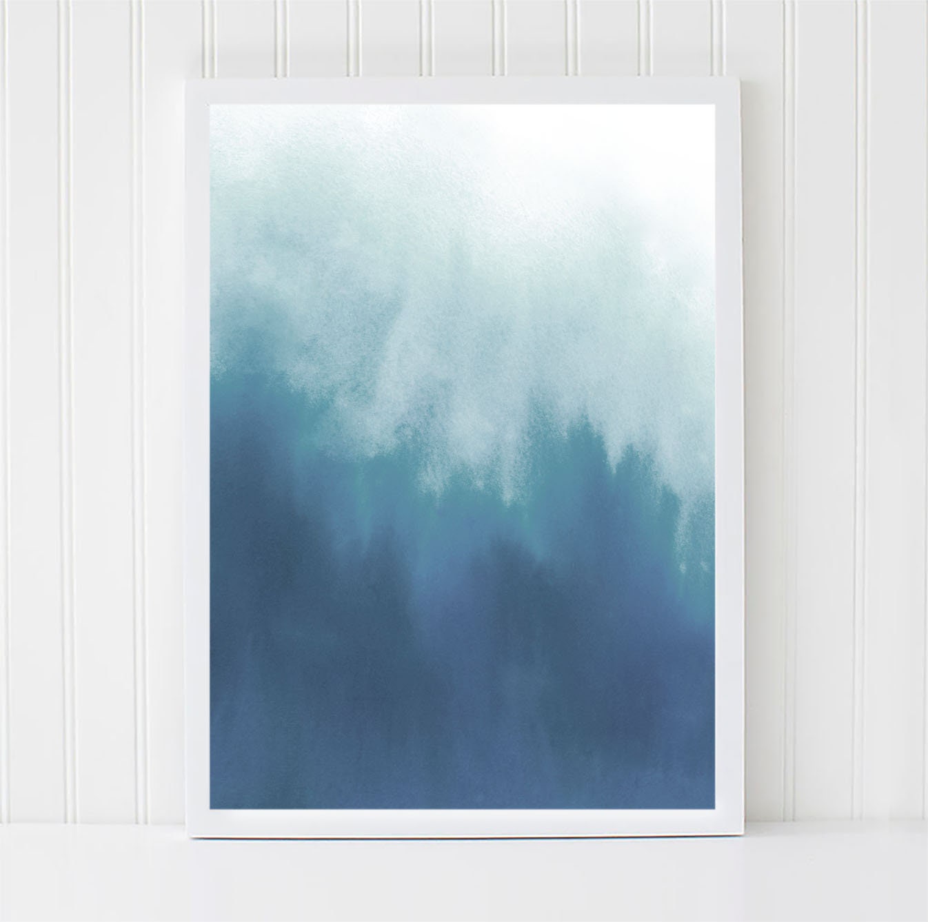 Watercolor Wall Art. Blue Watercolor Print. Abstract Poster. Etsy