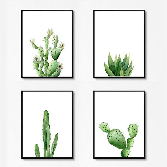Cactus Set Of 4 Prints Australia Art Image 0