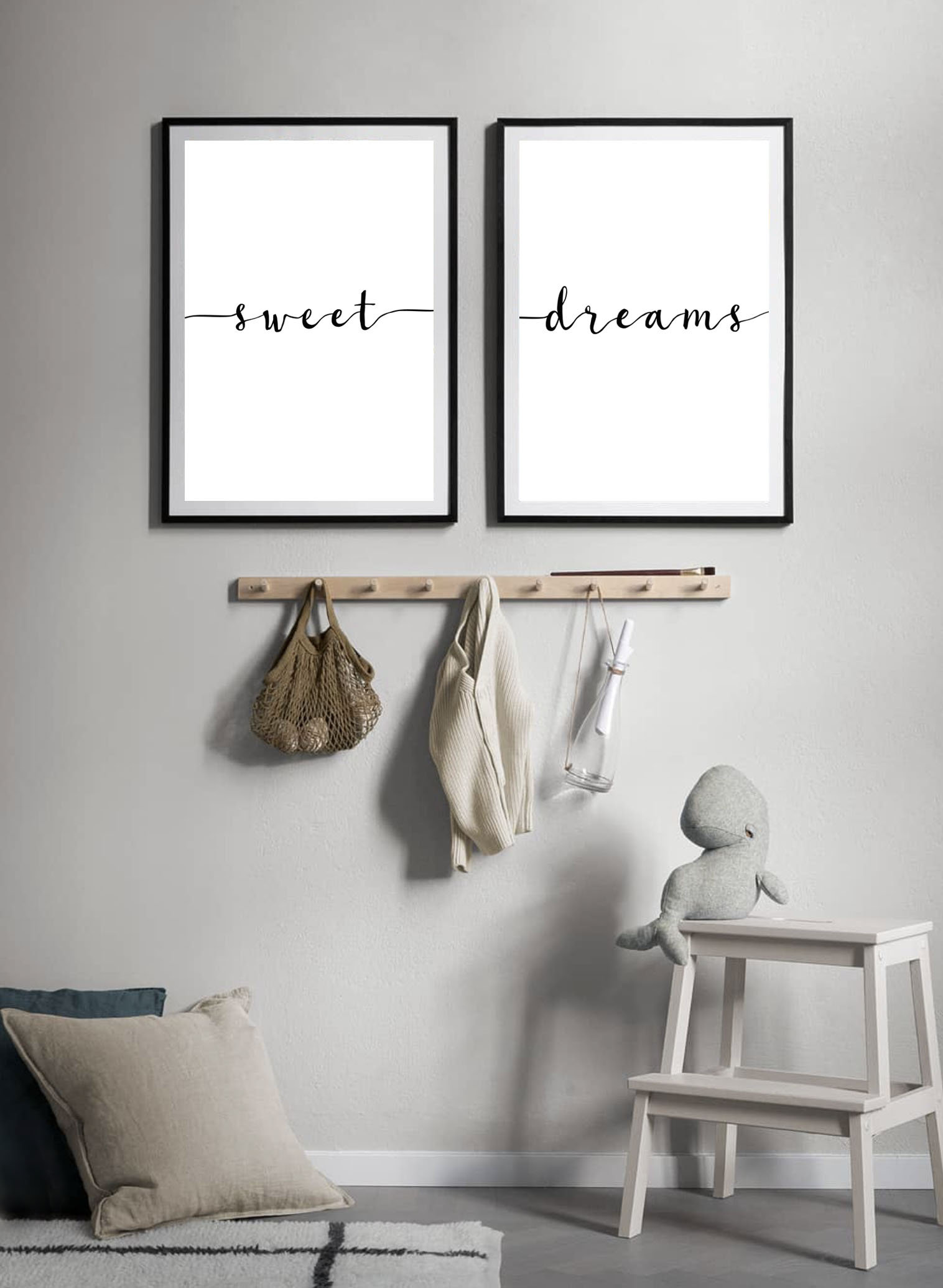 Above bed art Above crib art set of 2 prints minimalist Etsy