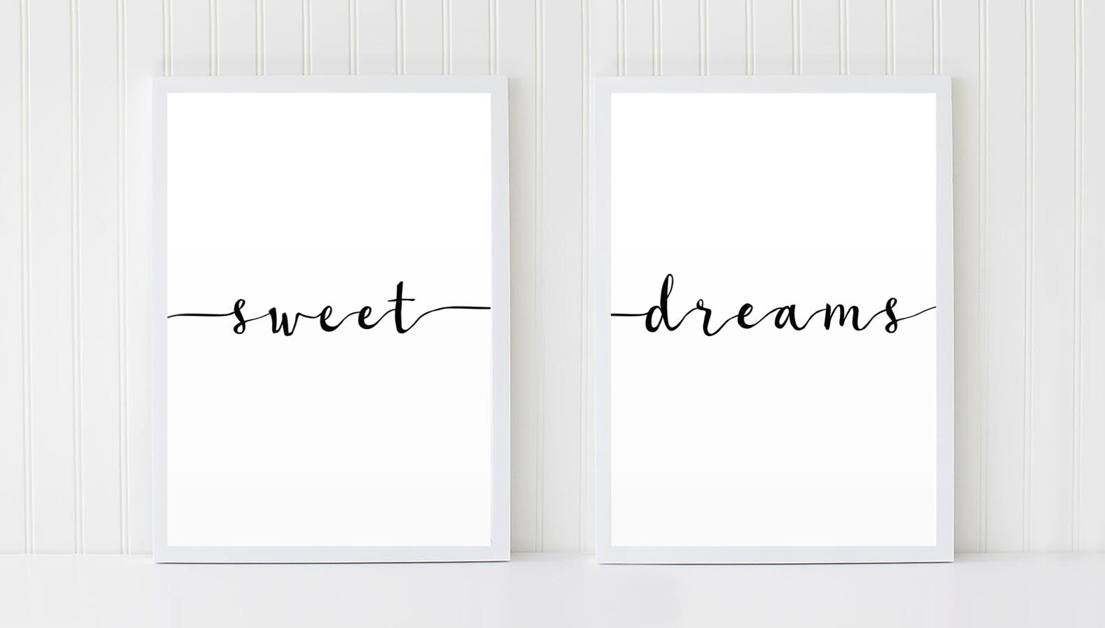 Above Bed Art Above Crib Art Set of 2 Prints Minimalist Etsy UK