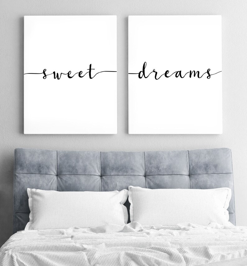 Above bed art Above crib art set of 2 prints minimalist Etsy