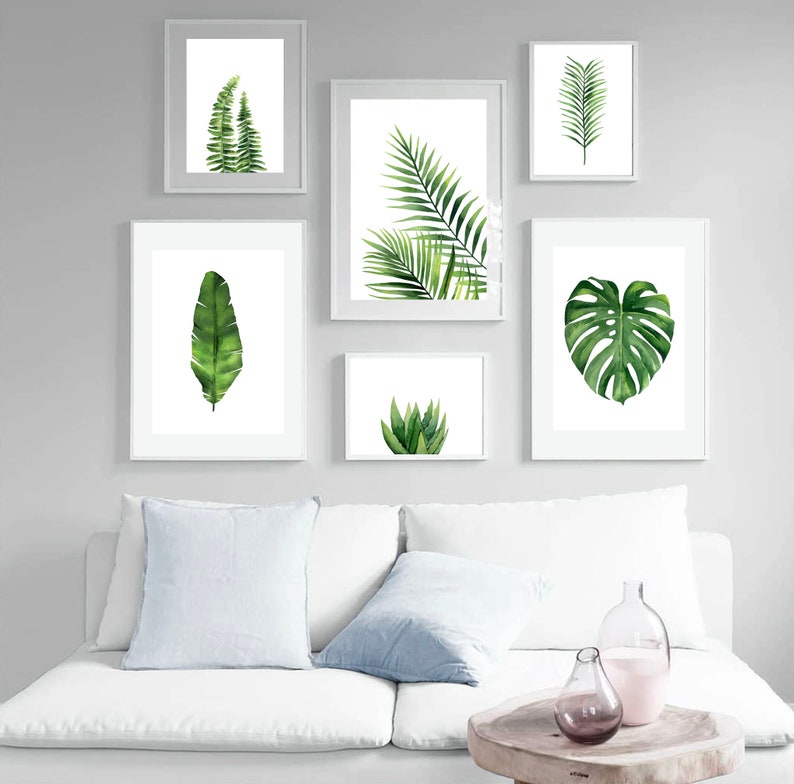 Banana Leaf Tropical Leaves Leaf Art Tropical Wall Art Etsy