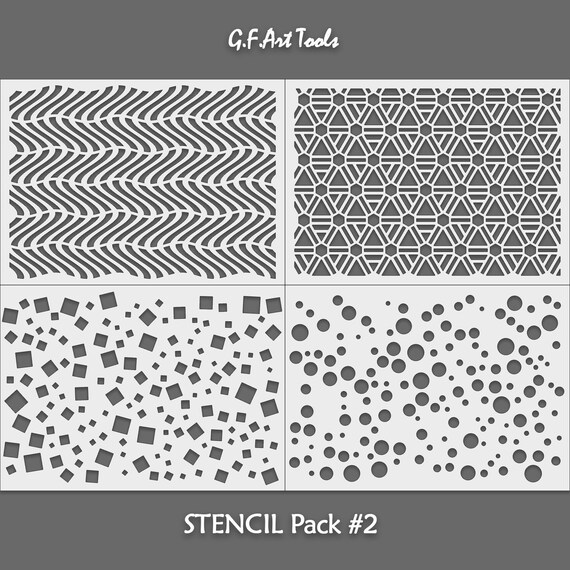 Stencils PACK 2 Polymer stencil Polymer Clay stencil Thin Etsy