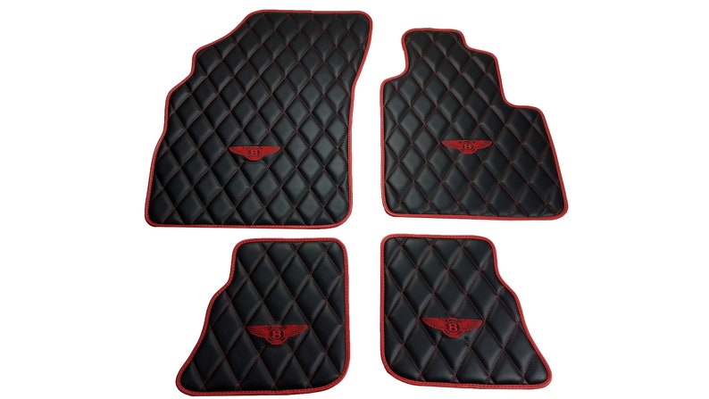 Top Stitch Eco Leather Floor Mats Handmade Exact Fit Bentley Etsy