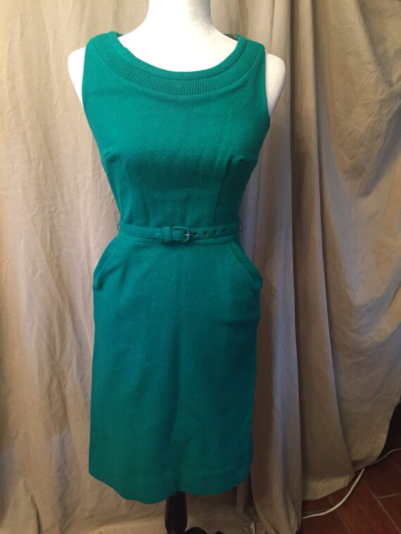 emerald green pencil dress