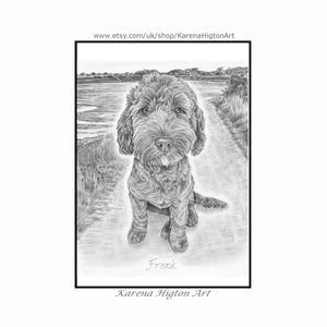 Custom Pet Portrait Sketch from Photo Hand Drawn Dog Cat Horse Gift Pencil Drawing image 9