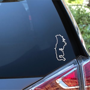 Sticker voiture South Uist, sticker vinyle île de South Uist, sticker vitrine South Uist, sticker île écossaise, sticker voiture Hébrides extérieures