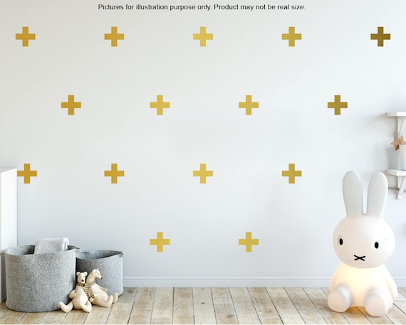 Plus Sign Sticker Wall Pattern Decal Plus Wall Pattern Swiss Cross Decal Wall Decals Wall Stickers Pattern Cross Wall Decal
