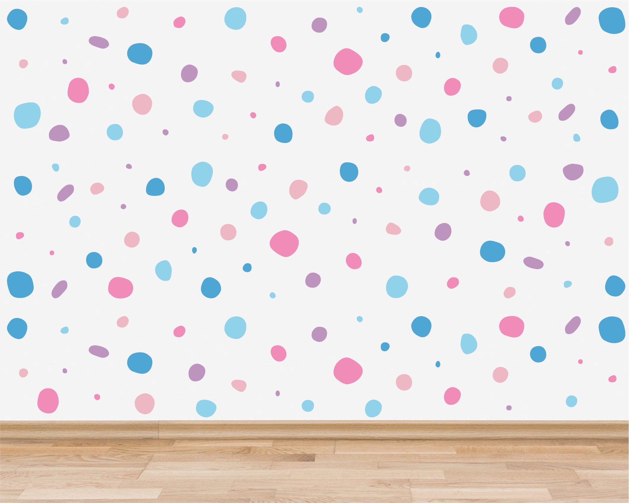 150 Hand Drawn Polka Dots Wall Stickers Irregular Polka Dot Etsy