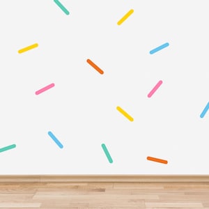 Colorful Sprinkles Wall Decals, Rainbow Confetti Stickers, Room Decor