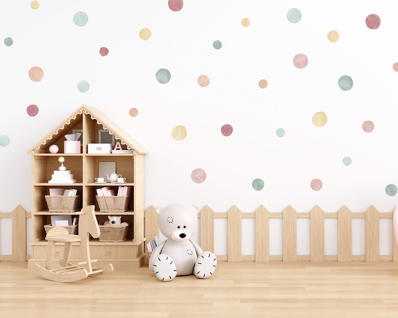 soft pastel polka stickers