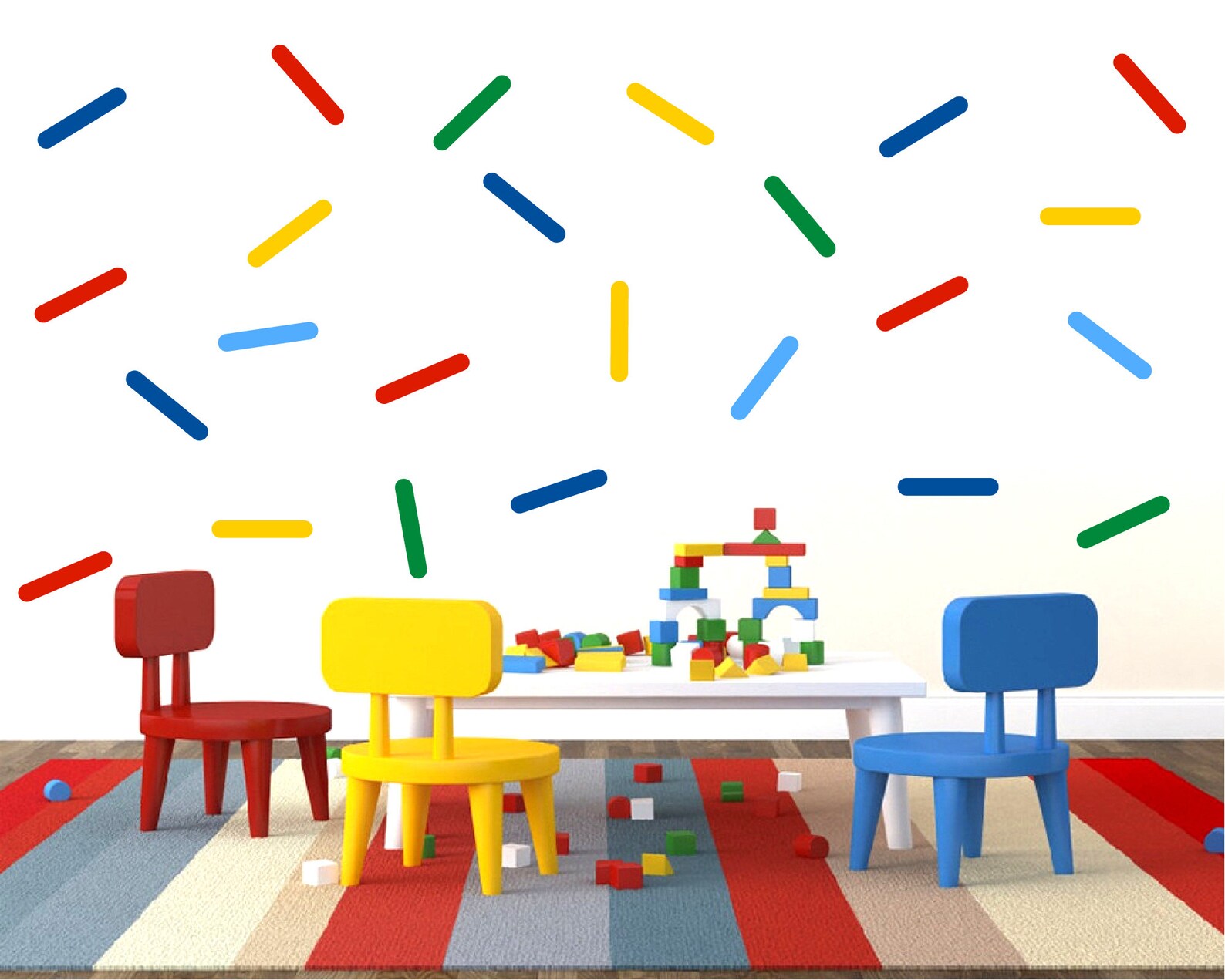 Colourful Sprinkles Wall Decals, Rainbow Sprinkles Wall Stickers