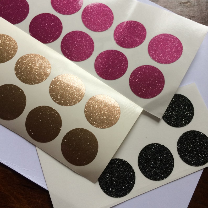 Glitter polka dots stickers Polka dots home decor Dot/Circle Etsy