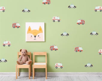 duoyif Adesivi Murali Animale Pompiere Adesivi Da Parete Camion Dei Pompieri Elicottero Stickers Muro Pompiere Decorazione Murale Asilo Nido Camerette Bambini Camera Da Letto (d