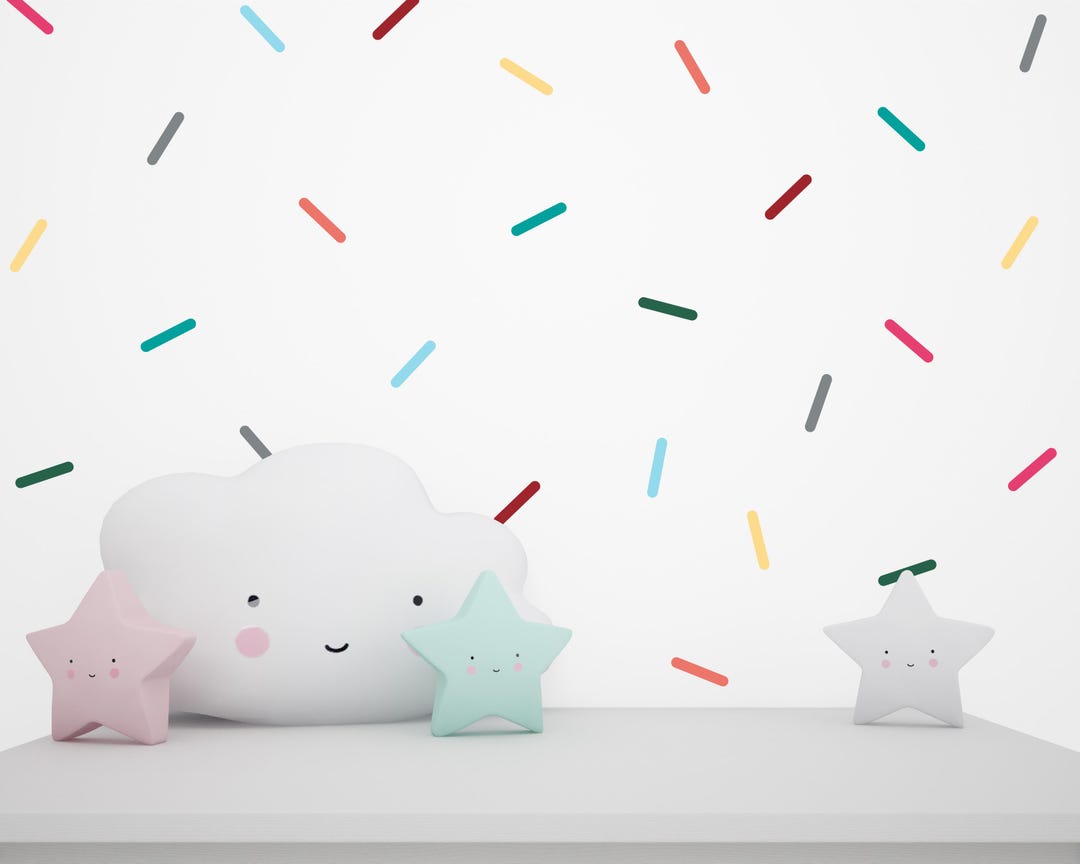 320 Sprinkle Wall Decals, Confetti Stickers, Peel and Stick Nursery ...