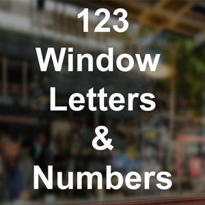 Pegatinas para ventanas con letras y números, calcomanías con números para contenedores de basura, letras para escaparates y paredes, calcomanías para letreros con números de casas, calcomanías para puertas