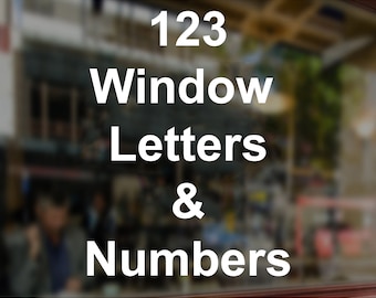 Letters and Numbers Window Stickers, Wheelie Bin Number Decals, Shop Front Window and Wall Lettering, House Number Sign Decal, Door Sticker