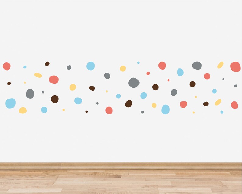 150 Hand Drawn Polka Dots Wall Stickers Irregular Polka Dot Etsy