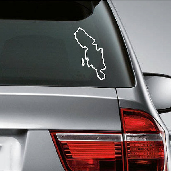 Isle of Bute vinyl decal, Isle of Bute car sticker, Bute outline sticker, Scotland Scottish island car decal, Bute window sticker