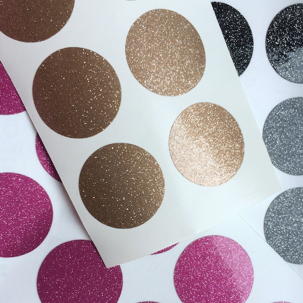 Glitter polka dots stickers, Polka dots home decor, Dot/Circle decal, Polka dots pattern nursery decor, Sparkling polka dots wall stickers