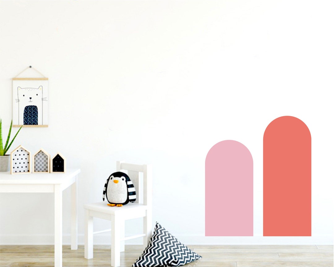 Double Arch Wall Stickers, Arch Wall Decal, Colour Block Wall Sticker ...