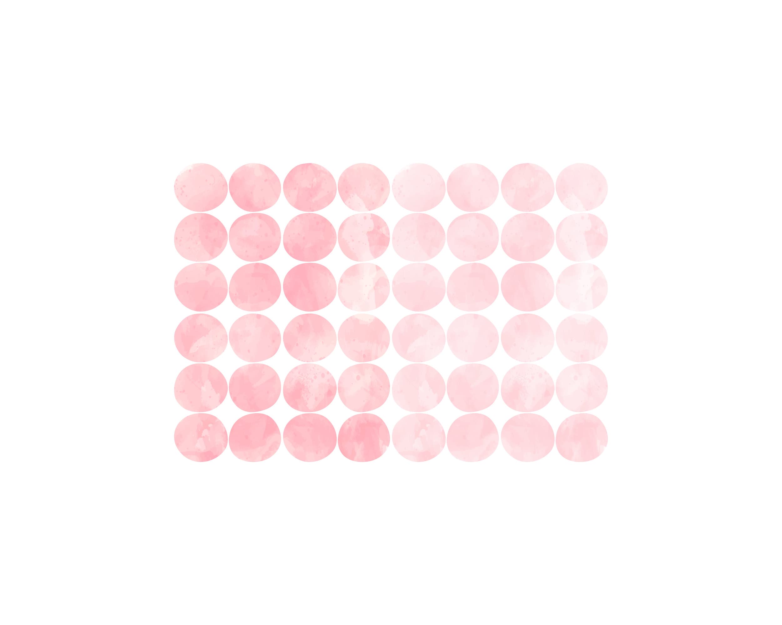 Polka Dot Wall Decals - 48 Watercolor Pink Dot Stickers, Removable Nursery & Kids Room Decor, DIY Wall Stickers - View #13