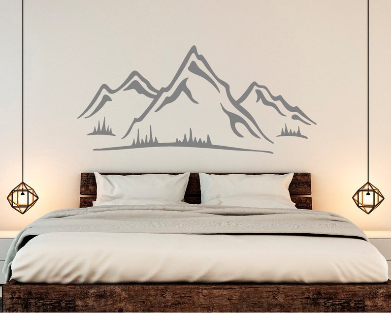 Mountain Decal Mountain Wall Sticker Mountain Sticker Etsy UK