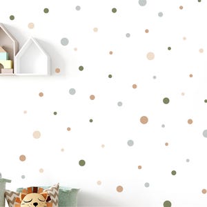 Sage and Neutral Polka Dot Wall Stickers