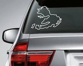 Isle of Mull vinyl Sticker, Isle of Mull decal, Mull Outline wall sticker, Scotland, Scottish, island outline Car decal, Window sticker.