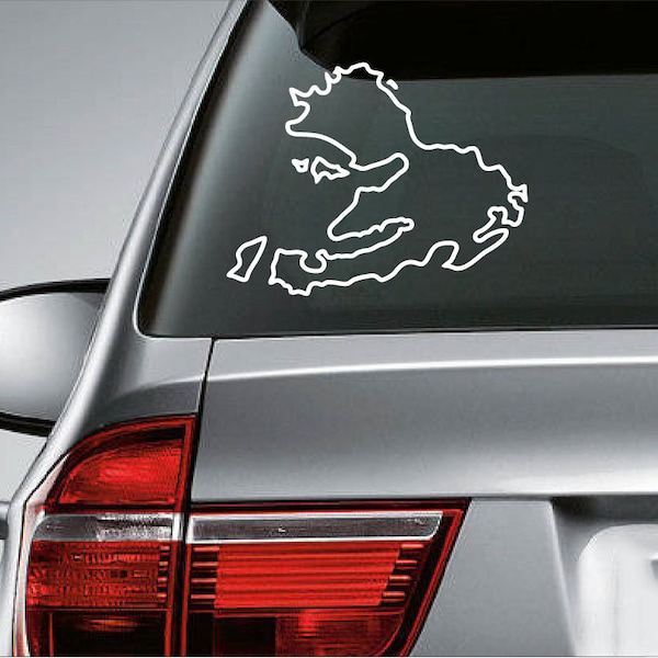 Isle of Mull vinyl Sticker, Isle of Mull decal, Mull Outline wall sticker, Scotland, Scottish, island outline Car decal, Window sticker.