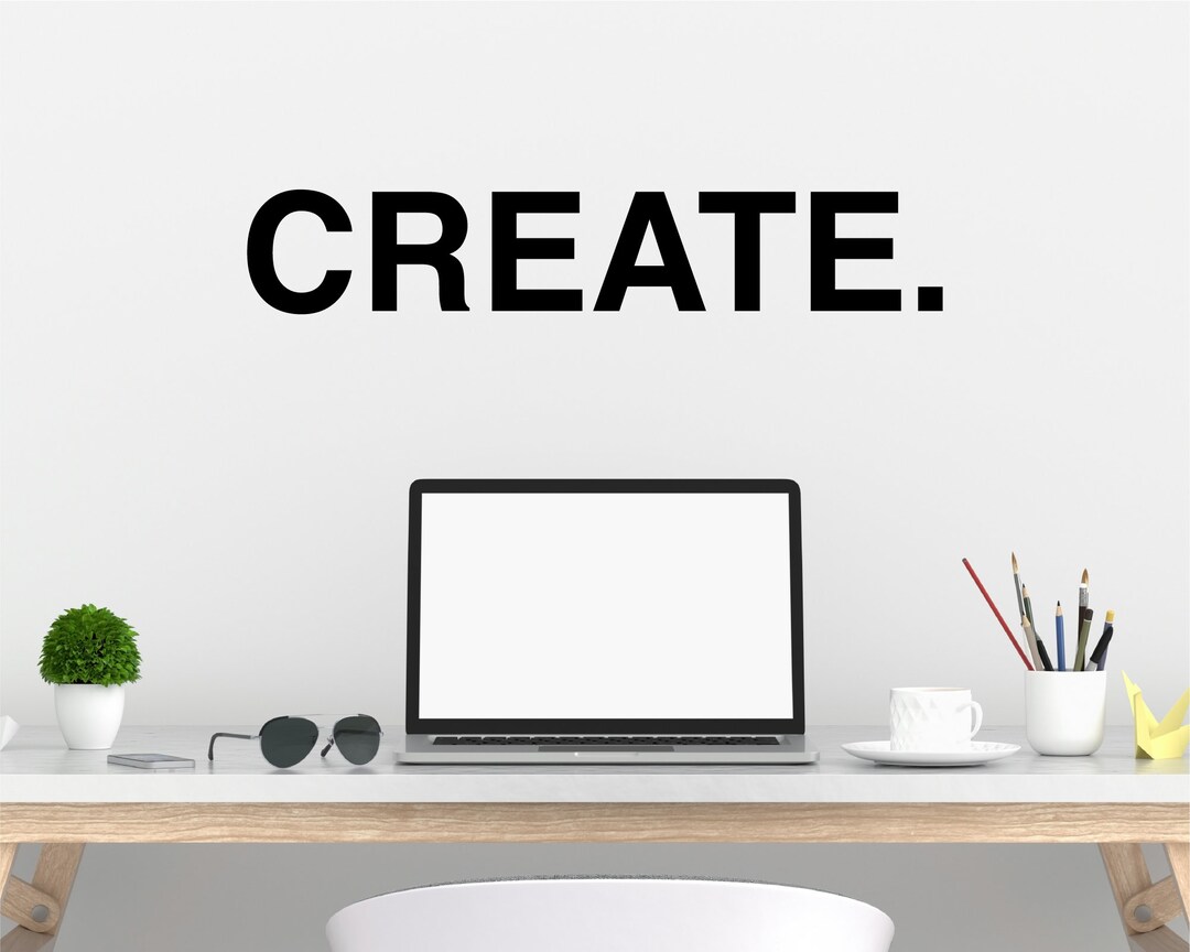 Create Wall Decal Inspiring Office Decal Motivational Wall Etsy