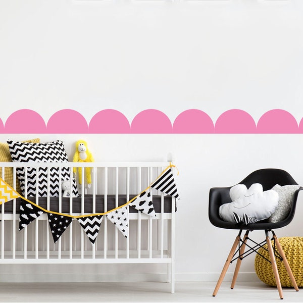 10er Pack rosa Jakobsmuschel Wandaufkleber, Kinderzimmer Aufkleber, moderne Wand Jakobsmuscheln, Babyzimmer Dekor Idee
