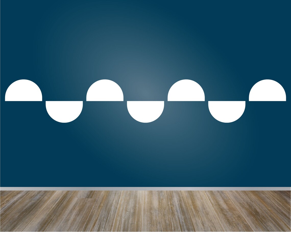 Scallop Wall Decals Nursery Decals Modern Wall Scallops Etsy UK