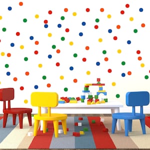 Polka dots wall stickers, Round circle confetti decals, Wall decor idea, Nursery decals, Polka dots wall decal, Polka Vinyl wall art sticker