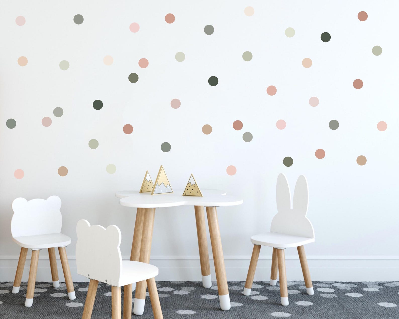 Boho Confetti Polka Dot Wall Stickers: Neutral Earth Tones - Etsy