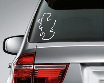 Scotland Map Outline Sticker: Waterproof Vinyl Decal