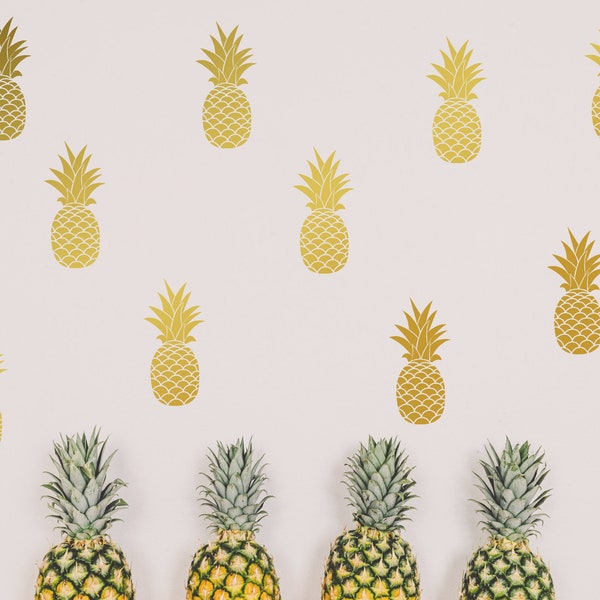 Pineapple Stickers, Pineapple Wall Art Pattern, Pineapples Wall Stickers, Pineapple Wall Decals, Office Wall Decor, Nursery wall stickers