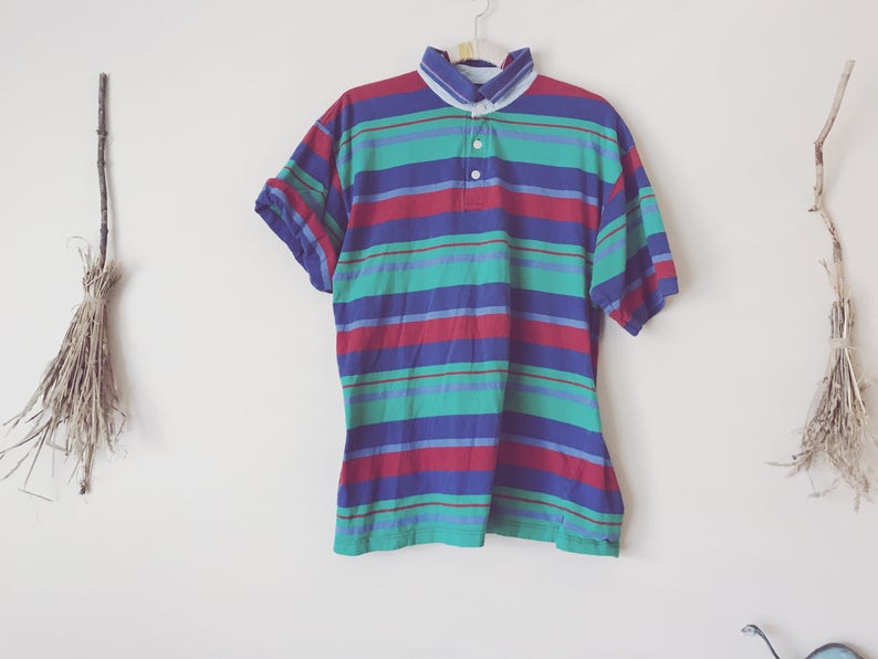 Vintage Striped Polo Shirt