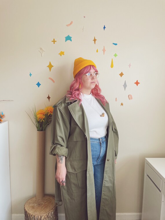 Dusty Olive Green Trench Coat | Green Military Tre