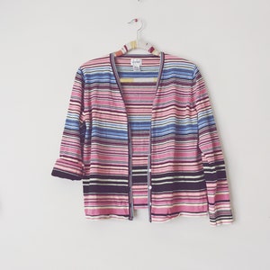 Black Rainbow, Striped Halloween Cardigan image 1