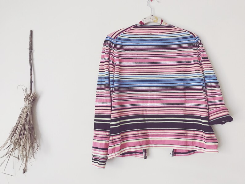 Black Rainbow, Striped Halloween Cardigan image 2