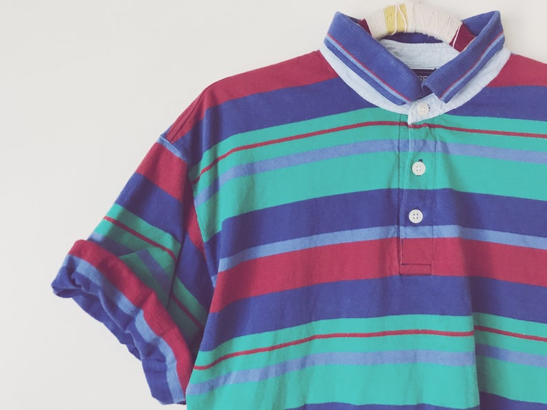 Vintage Striped Polo Shirt